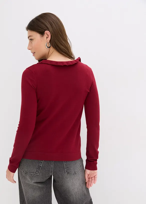 Fijngebreid vest in een soepele viscosemix, bonprix