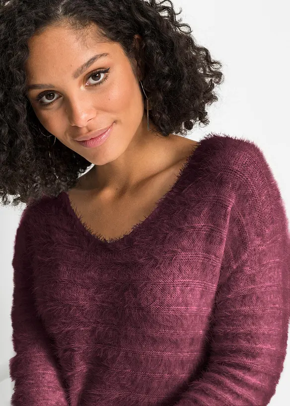 Lange fluffy trui, bonprix