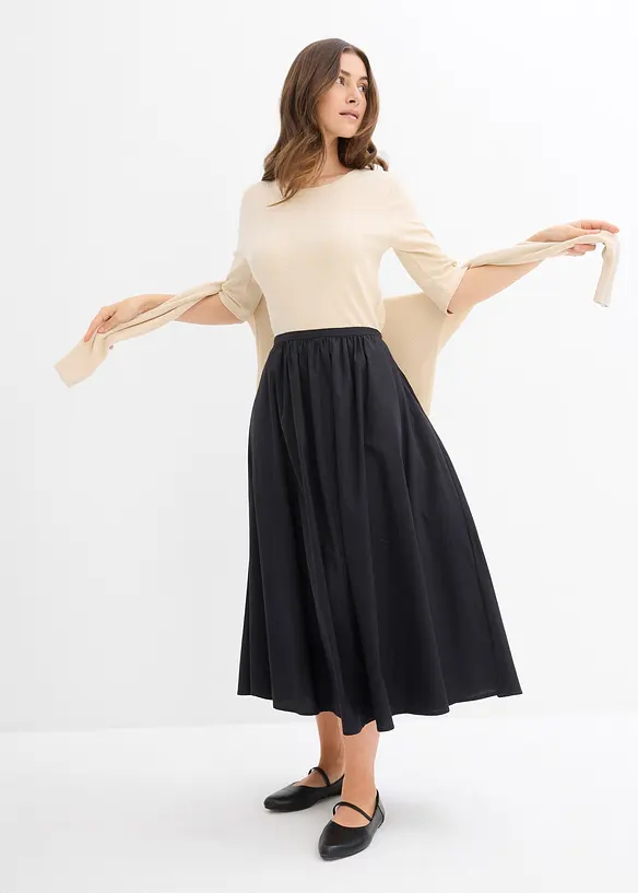 Geribd shirt met biologisch katoen (set van 2), bonprix