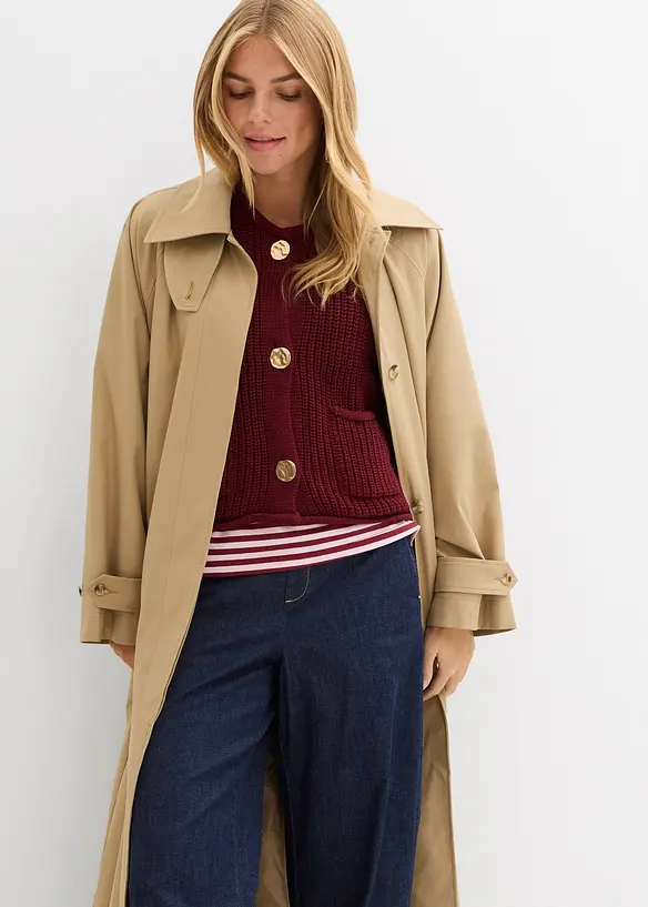 Gebreid vest met zakken, bonprix