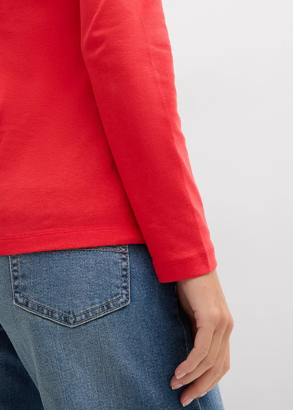Katoenen longsleeve met ronde hals, bonprix