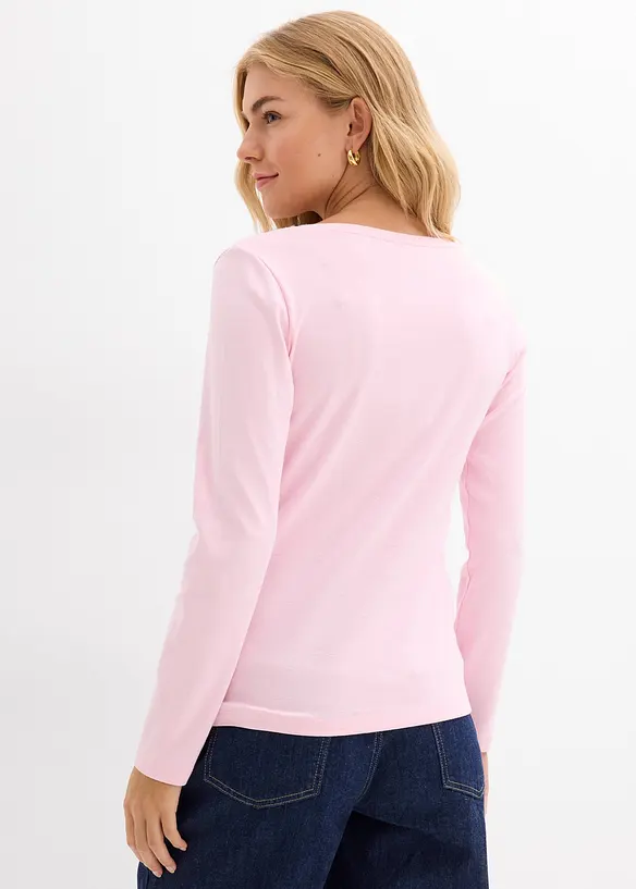 Katoenen longsleeve met ronde hals, bonprix