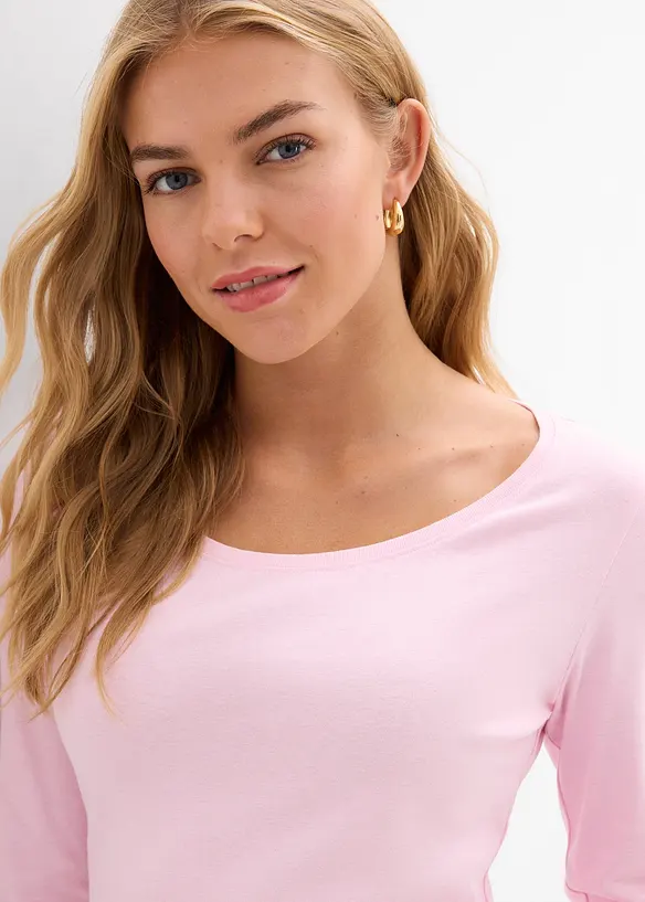 Katoenen longsleeve met ronde hals, bonprix