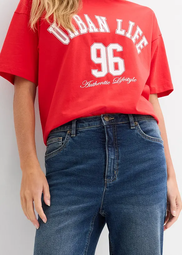 Loose fit straight jeans, high waist, bonprix