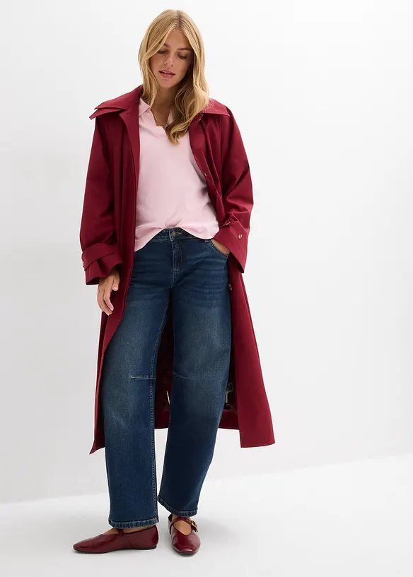 Barrel jeans, mid waist, bonprix