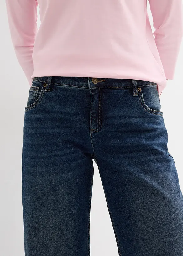 Barrel jeans, mid waist, bonprix