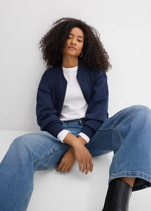 Barrel jeans, mid waist, bonprix