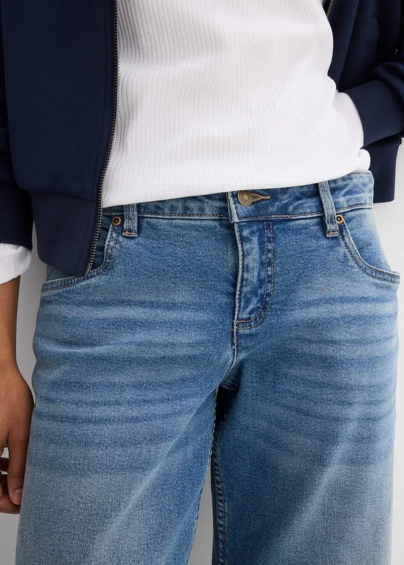 Barrel jeans, mid waist, bonprix