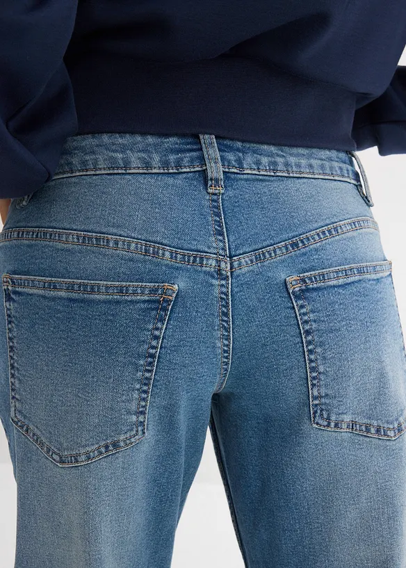 Barrel jeans, mid waist, bonprix