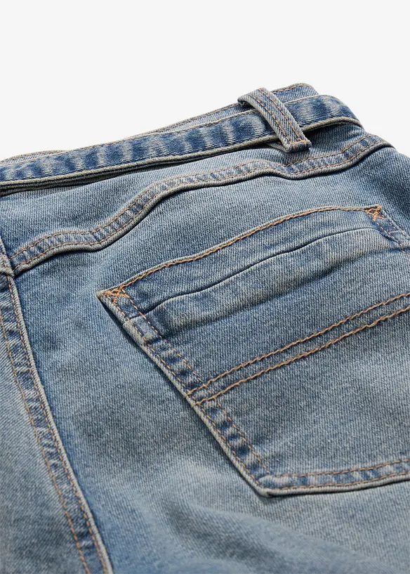 Wide leg jeans mid waist, full length, bonprix