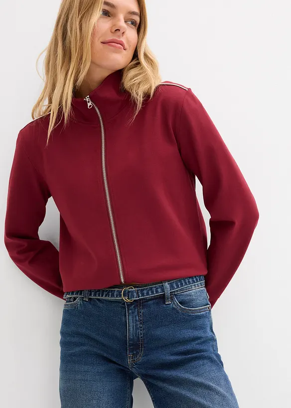 Wide leg jeans mid waist, full length, bonprix