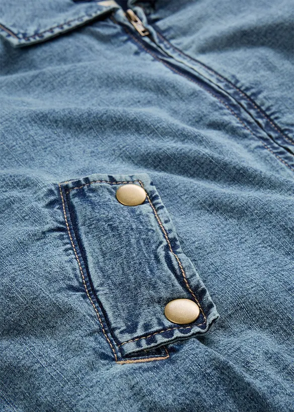 Warm gewatteerde spijkerjas, bubble zoom, bonprix