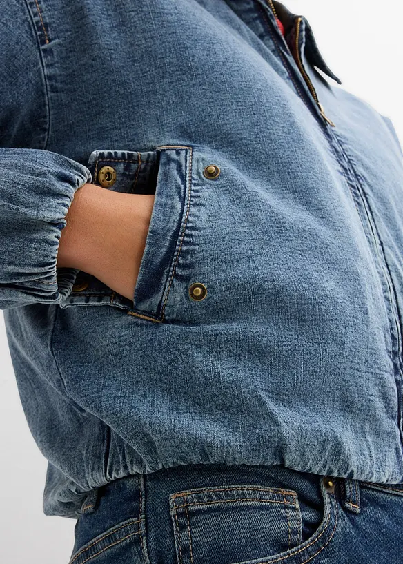 Warm gewatteerde spijkerjas, bubble zoom, bonprix