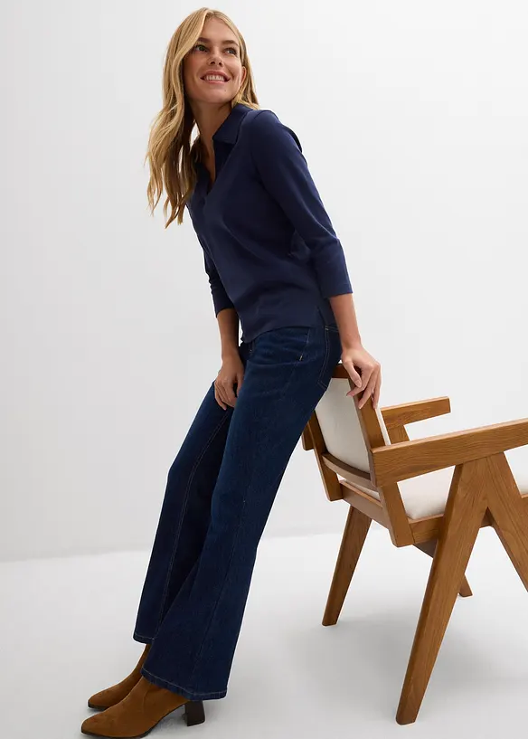 Flared jeans, mid waist, bonprix