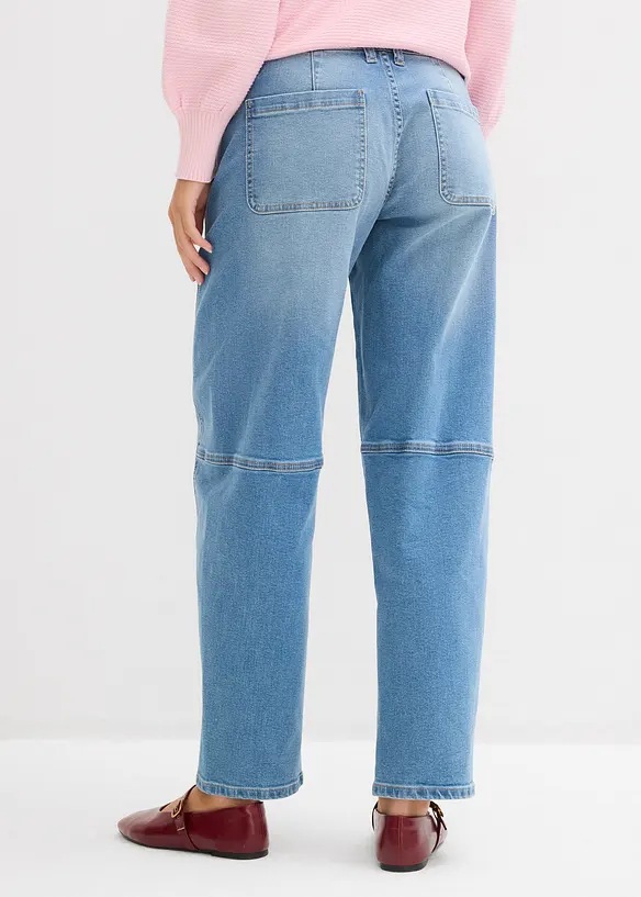 Barrel jeans mid waist, bonprix