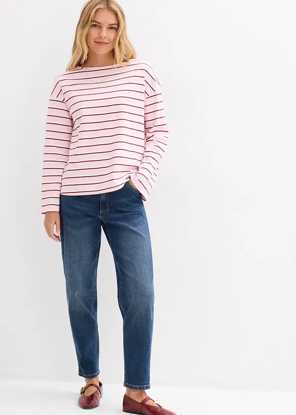 Mom jeans high waist, cropped, bonprix