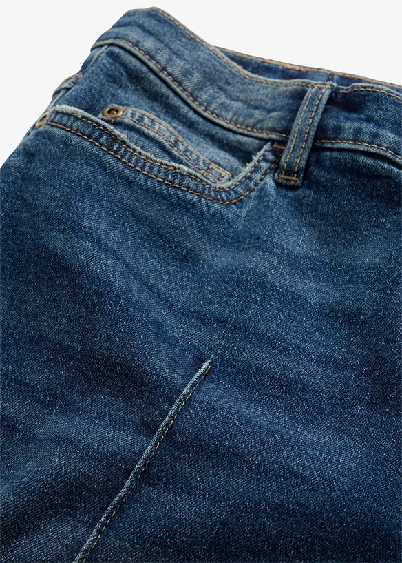 Wide leg jeans mid waist, full length, bonprix