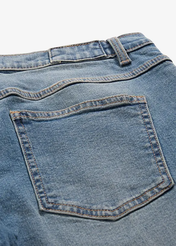 Wide leg jeans mid waist, full length, bonprix