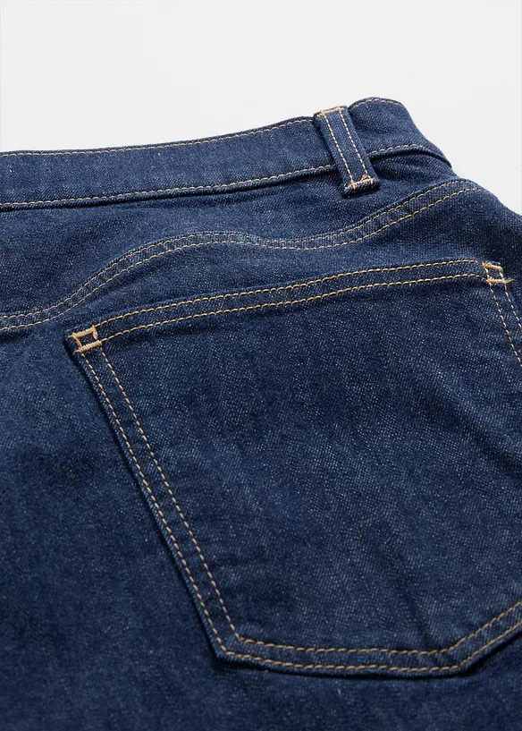 Loose straight jeans mid waist, full length, bonprix