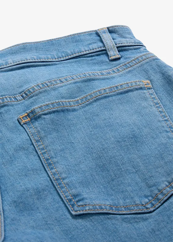 Loose straight jeans mid waist, full length, bonprix