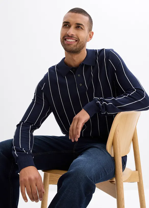 Fijngebreide trui met polokraag, bonprix