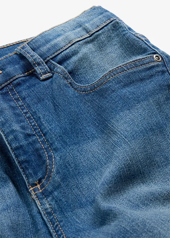 Skinny fit stretch jeans met verstelbare band, straight, bonprix