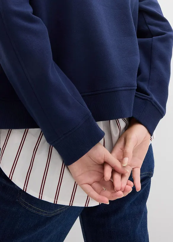 Oversized sweater van katoen, bonprix