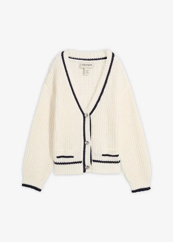 Grof gebreide cardigan in een katoenmix, bonprix