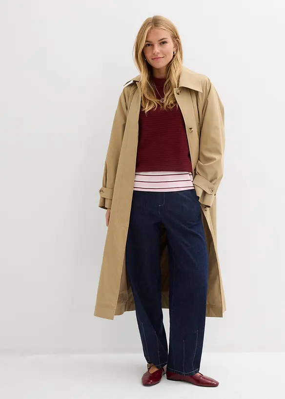 Trui met ronde hals en katoen, bonprix