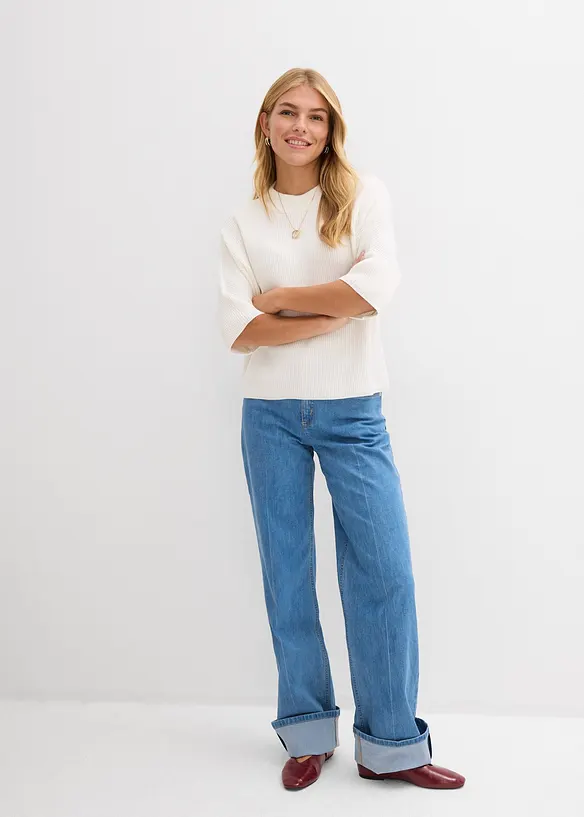 Boxy trui in een zachte viscosemix, bonprix