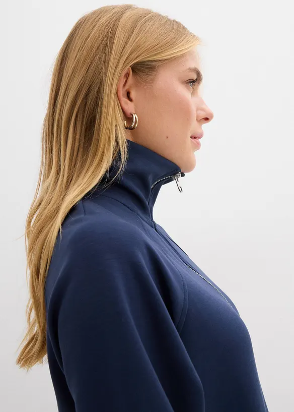 Sweater van zacht scuba, bonprix