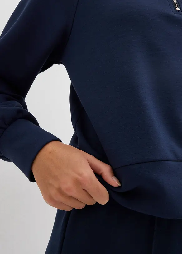 Sweater van zacht scuba, bonprix