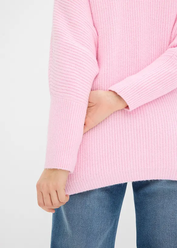 Oversized trui met een polokraag, bonprix