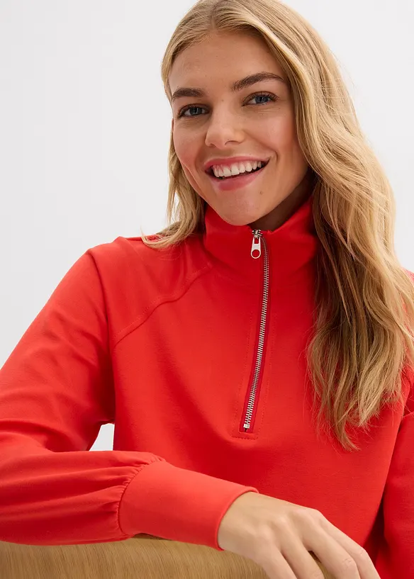 Sweater van zacht scuba, bonprix