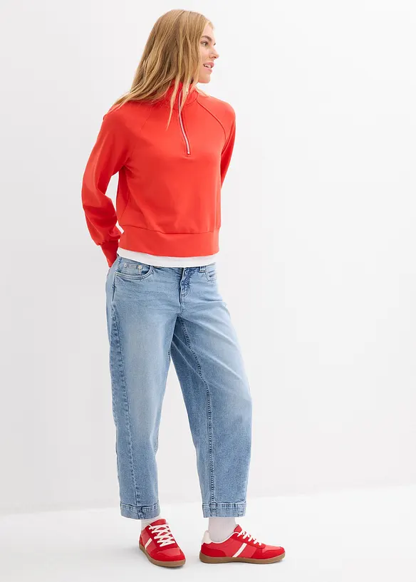 Sweater van zacht scuba, bonprix