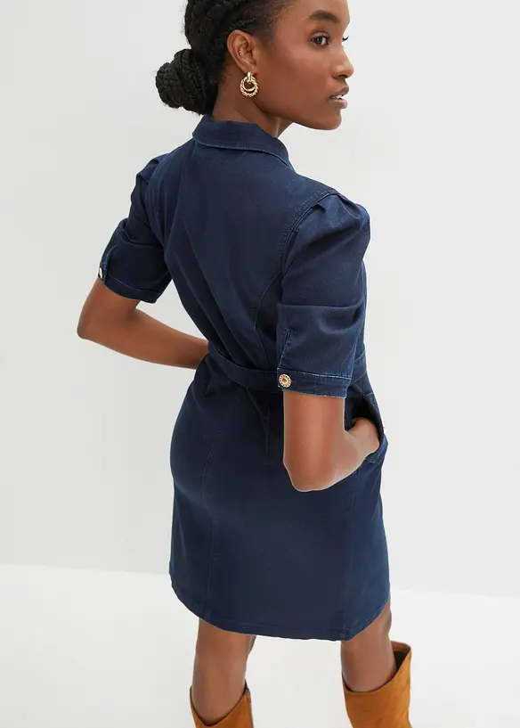 Spijkerjurk met ritssluiting, bonprix