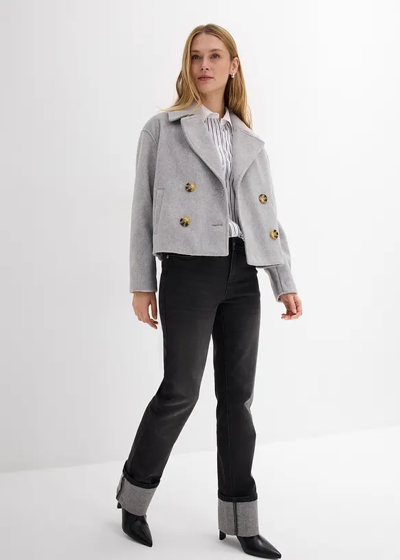 Oversized overhemd van puur katoen, bonprix