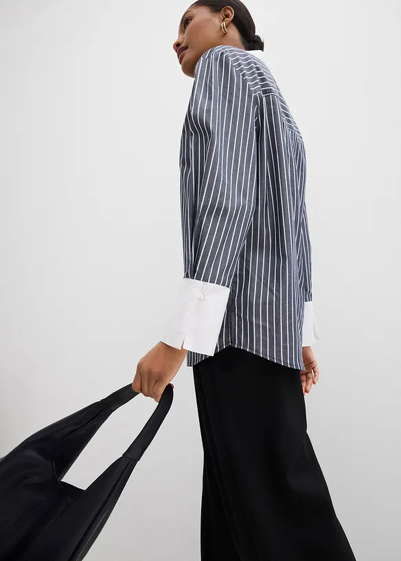 Oversized overhemd van puur katoen, bonprix