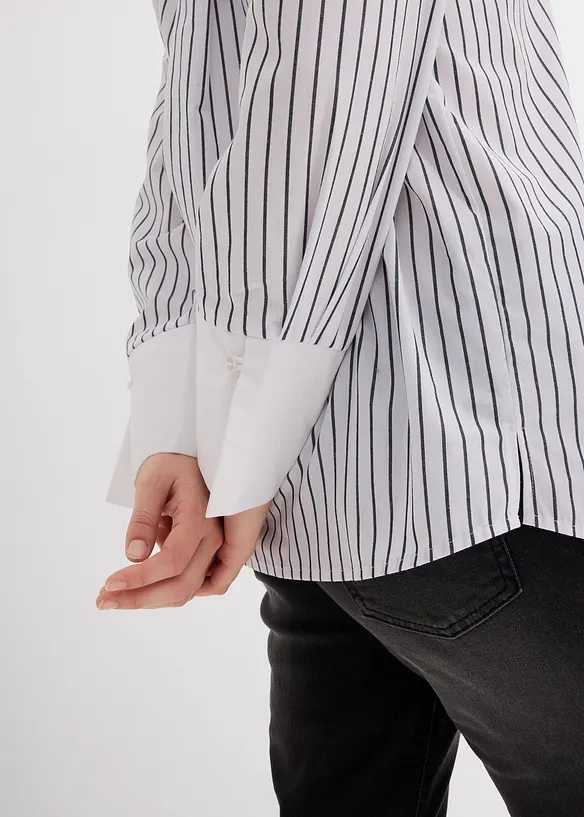 Oversized overhemd van puur katoen, bonprix