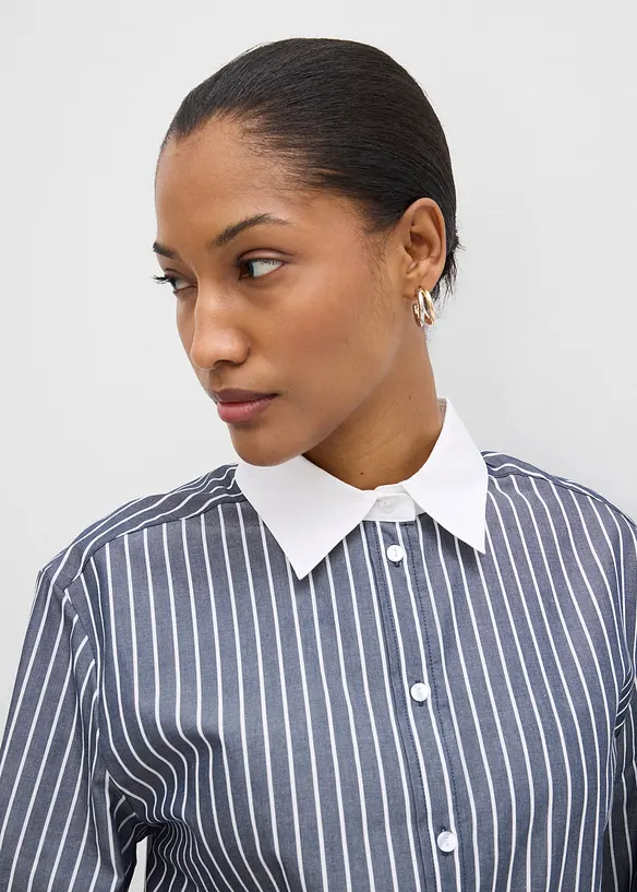 Oversized overhemd van puur katoen, bonprix