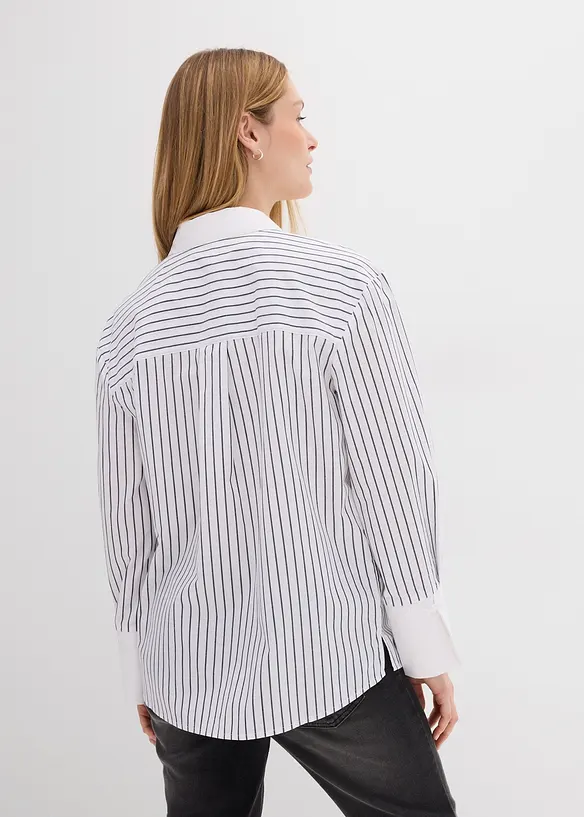 Oversized overhemd van puur katoen, bonprix