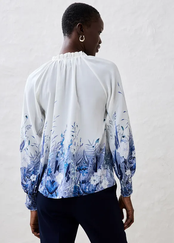 Blouse met zijde, bonprix