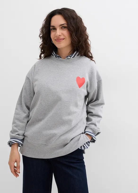 Oversized sweater van biologisch katoen, bonprix