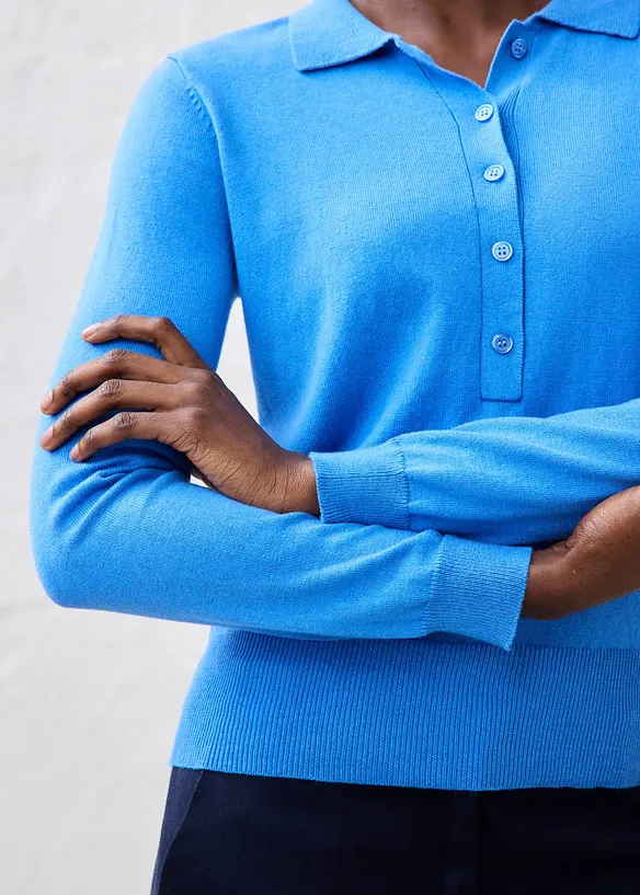 Polo trui met zijde, bonprix