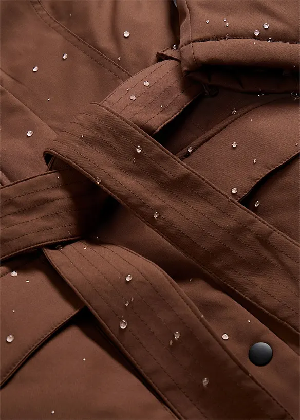 Waterafstotende outdoor jas met riem, pantervoering, bonprix