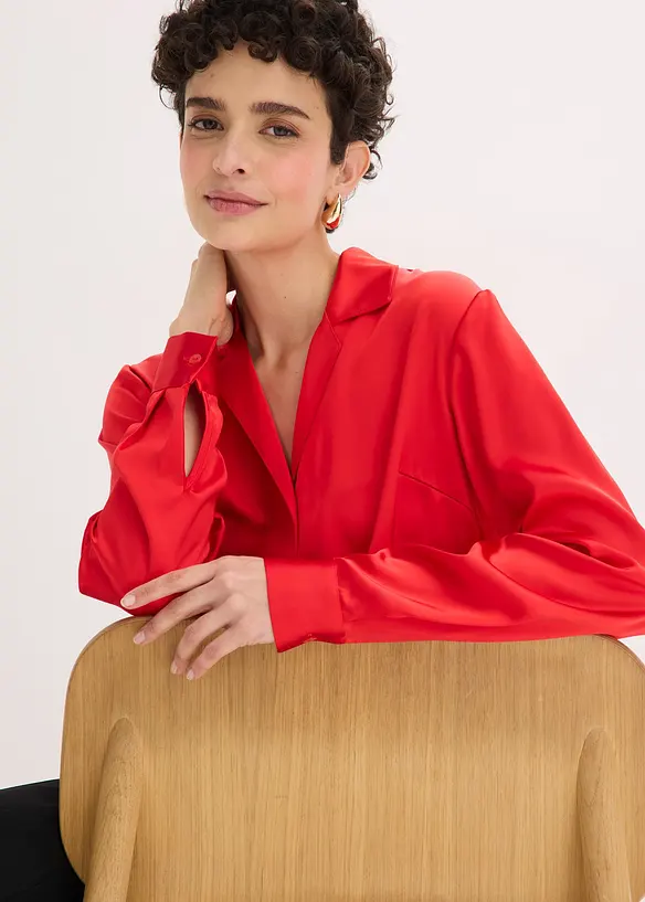 Blouse van prachtig satijn, bonprix