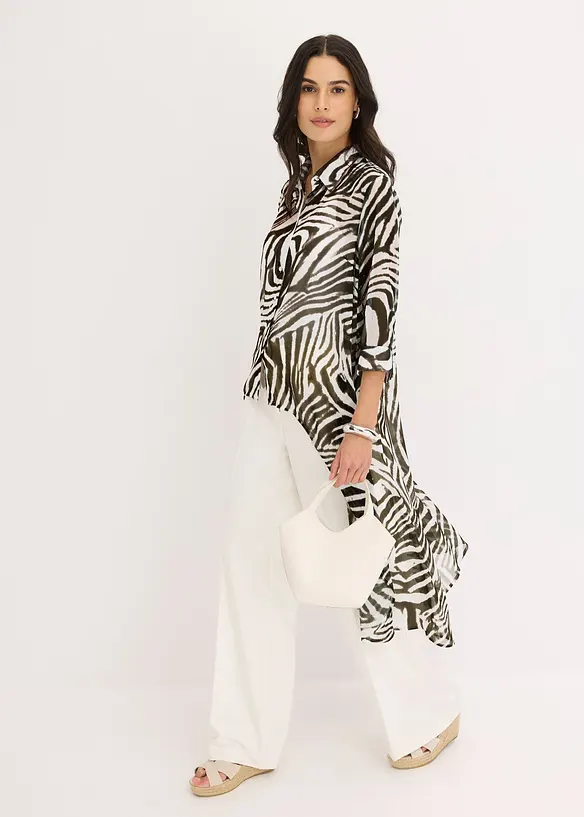 Lange chiffon blouse, bonprix