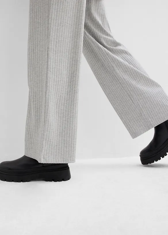 Jersey broek van ribstof (set van 2), bonprix