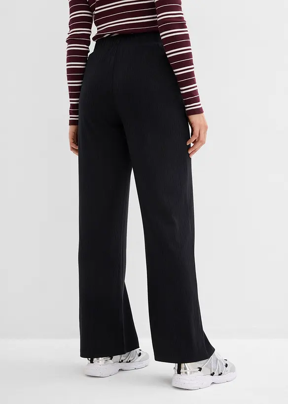 Jersey broek van ribstof (set van 2), bonprix