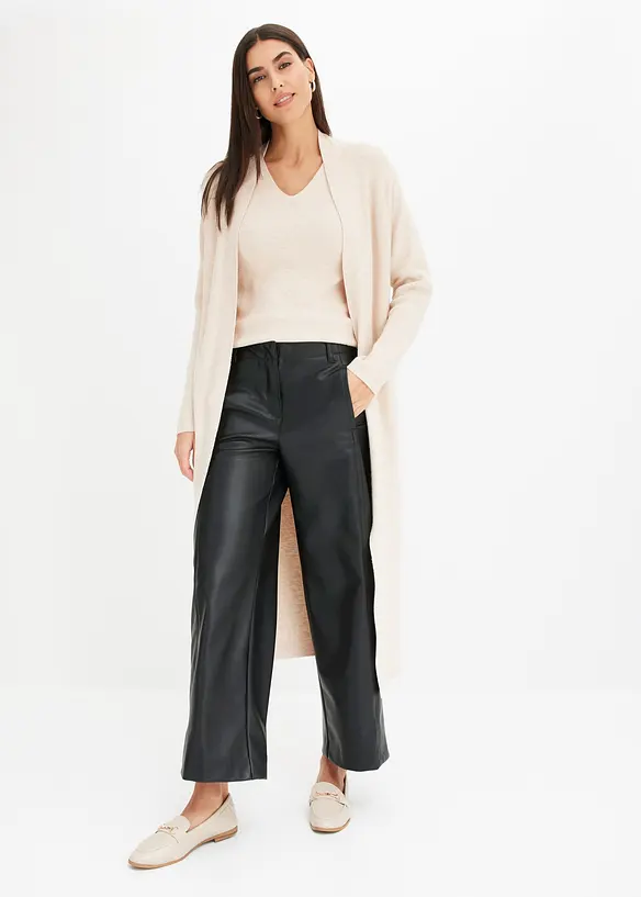 Geribde trui met korte mouw, bonprix